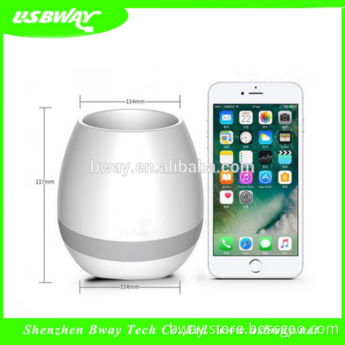 2017 newest Creative Pots Smart Music Flower Pots plastic flower pot Bluetooth speaker as good presents
